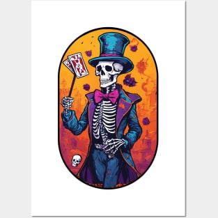 Skeleton Magician Posters and Art